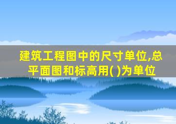 建筑工程图中的尺寸单位,总平面图和标高用( )为单位